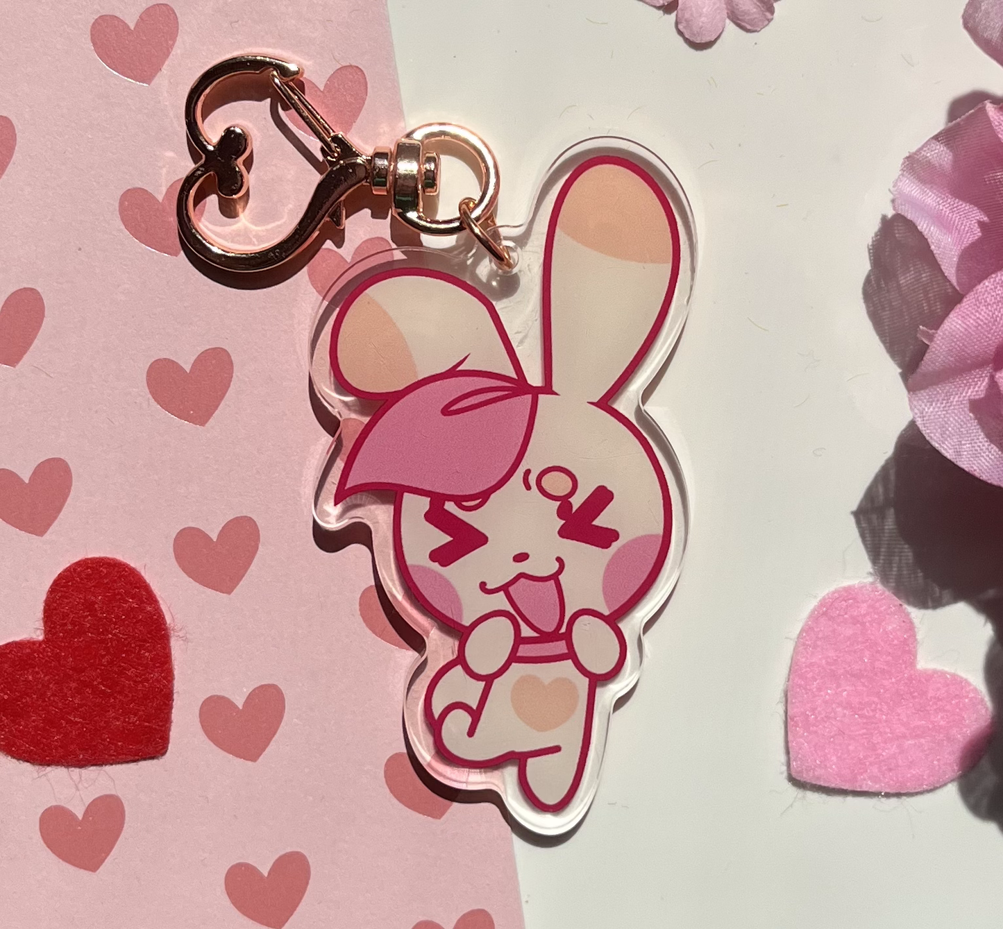 Pink Kawaii Patichi Keychain